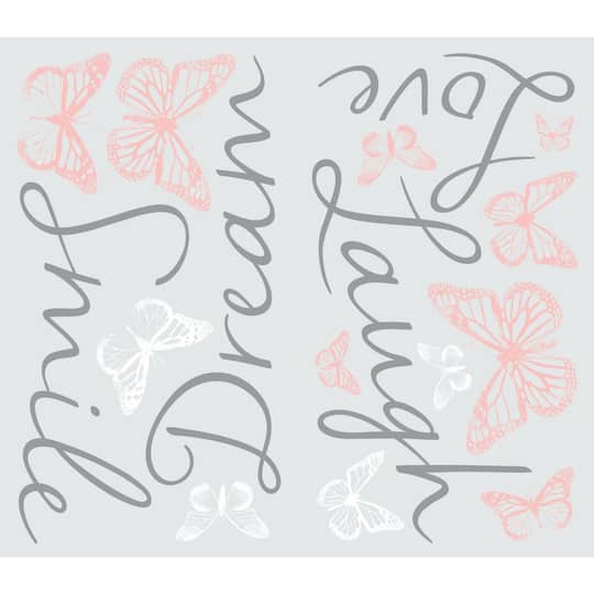 RoomMates Butterfly Dream Decals with 3D Cutout Butterflies